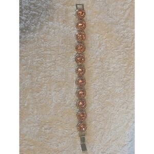 Pink Rhinestone Tennis Bracelet